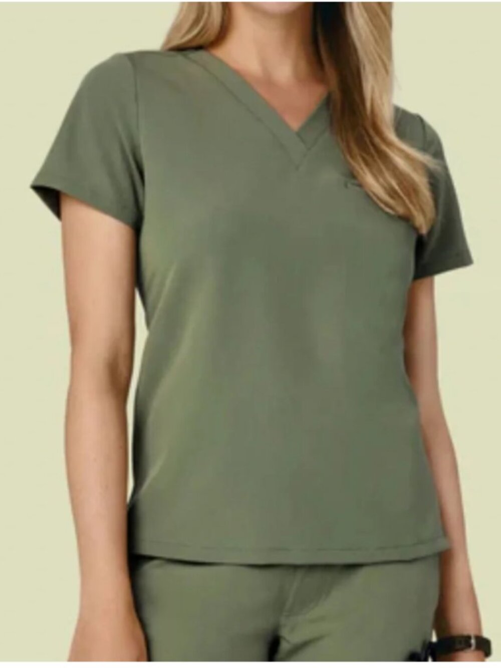 Mandala Scrubs - One Pocket V Neck Top Sage